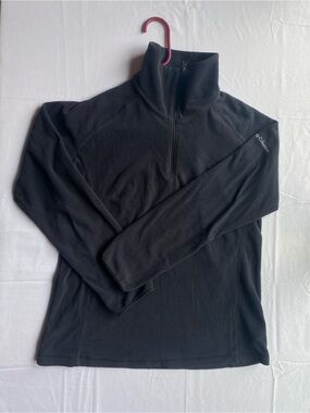 Columbia Black Women's Fitted Half-Zip Fleece Jacket Activewear Large